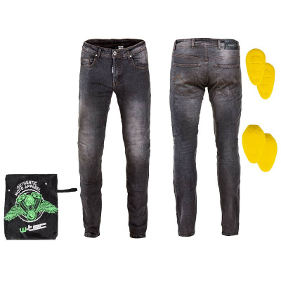 Pánske moto jeansy W-TEC Kancelor Farba šedá, Veľkosť 5XL