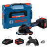 Bosch EXPERT Aku uhlová brúska EXWS18V-15S 125mm L-Boxx (2x 8Ah) 06019M6003