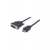 MANHATTAN HDMI samec na DVI-D 24+1 samec, dvojlinkové prepojenie, čierna farba, 1,8 m (372503)