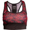 Hayashi Sports Bra „Flowers“-black-red-XS Size: XS, Color: Black - Red