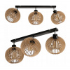 BERGE Stropné svietidlo LED luster nastaviteľný drevený 3xe27