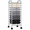 Pojazdný regál na kolieskach - Trolley s 10 zásuvkami, Ombre, plastové (Pojazdný regál na kolieskach - Trolley s 10 zásuvkami, Ombre, plastové)