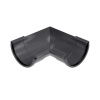 GALECO PVC roh vnútorný 90 stupňov - RAL 7021 Čiernosivá, 130 mm