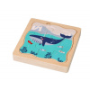 Adam Toys Drevené vrstvené puzzle Antarktída Adam Toys