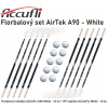 Florbalový set ACCUFLI AirTek A90 - White 5 ks ľavá / 5 ks pravá