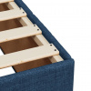 vidaXL Posteľný rám boxspring s matracom modrý 160x200 cm látka - Modrá - 218596-212457