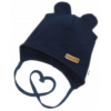 Čiapočka na zaväzovanie, bavlna, Little Teddy, Baby Nellys, granátová, 50/56 (0-2m)