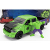 Jada Dodge Ram 1500 Pick-up s figúrkou Hulka Marvel Avengers 2014 1:24 zelená fialová