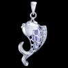 Silver.ag Prívesok strieborný, zirkón, ryba P0983