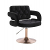LuxuryForm DESIGN Kreslo ADRIA VELUR na zlatom tanieri - čierne