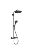 HansGrohe Croma Select S - Sprchový set Showerpipe 280 s termostatom, matná čierna 26890670