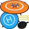 PODLOŽKA NA PRISTÁVACIU PLOCHU PRE DRON 75 CM OBOJSTRANNÁ, V TME SVIETIACA PÁSKA ODB