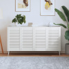 vidaXL Lamelové dvierka na skrinku 4 ks, biele 69x39,4 cm, borovica - Biela - 71046-25808
