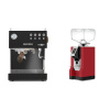 Ascaso Steel DUO PID, Black&Wood + Eureka Mignon Bravo, CR ferrari red