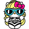 CUKROVÁ TLAČ jedlý obrázok na tortu Cukrová hmota Hello Kitty Barbie + MENO