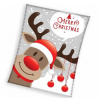 Carbotex Mikroflanelová vianočná deka Sob Rudolf 150x200 cm
