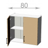 Casarredo Kuchynská skrinka 80, Craft W8072, grafit/dub Artisan