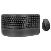 LOGITECH Wave Keys set bezdrôtovej klávesnice a myši US (920-013635) WiFi (USB prijímač) / Bluetooth / Lokalizácia US (americká) / Numerická časť / Optická (4000 dpi) / Grafitová / Grafitová / Batéria