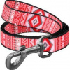 Vodítko nylon 25mmx122cm WAUDOG Etno červené