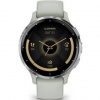 Inteligentné hodinky Garmin Venu 3S - Silver / Sage Gray Silicone Band (010-02785-01)