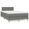 Box spring postel s matrací a LED tmavě šedá 120x190 cm textil Šedá 3270117