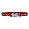 Red Dingo Nylonový obojok čer.Stars XS, 20-32 cm, červená