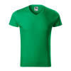 MALFINI Tričko Slim Fit V-neck 146, krátký rukáv, pánské MAL-1461615 L Zelená středně