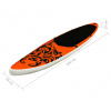 vidaXL Nafukovací Stand Up Paddleboard 366x76x15 cm oranžový - Oranžová - 98430-200780