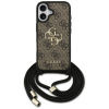 Guess Hardcase 4G CBDY Big Logo s popruhom iPhone 17 hnedý