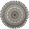 Vankúš - Atmosféra créateur d'intérieur 40 x 40 cm dekoratívny vankúš (Boho vankúš s lemovanou dekoratívnou mandala 33 cm)
