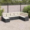 zahrada-XL Súprava záhradných pohoviek 8 pcs Čierna 55 x 62 x 69 cm 3360658