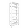 Kovový regál do domácnosti Biedrax 45 x 120 x 240 cm, biely - 7 políc biele lamino 12mm