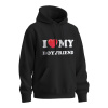 Sablio Mikina s potlačou I love my boyfriend - černá 5XL