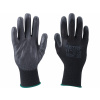 Extol Premium 8856637 | Rukavice pracovné polyester, máčané v polyuretáne, čierne veľkosť 250 mm (L)