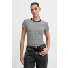 Tommy Jeans basic tričko dámske bavlnené s elastanom DW0DW17383 čierna S