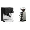 Rancilio Silvia BC, black + Eureka Mignon Libra, CR chrome