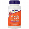 Now Foods Vitamín D3 K2 1000 IU / 45 mcg 120 kapsúl
