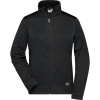 James & Nicholson Mikina Strong JN 861 na zip, pletená, fleecová, dámská COT02086180804-black/black XL Černá/černá