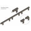 Open-gate hrebeň nylon-kov 27x18mm, L-1000mm, max do 600kg, 6x HORNÝ úchyt so skrutkou, kovové jadro 10x10mm
