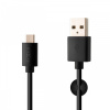 Dlhý dátový a nabíjací kábel FIXED s konektormi USB/USB-C, USB 2.0, 2 metre, čierny