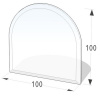 Lienbacher sklo pod kachle poloblúk 100x100 cm