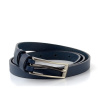 Dámsky kožený opasok úzky tmavo modrý 15-1-56 - 90