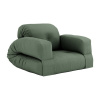 Rozkladacie kreslo so zeleným poťahom Karup Design Hippo Olive Green