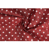 Bavlna režná srdíčka na červeném melíru