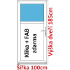 Soft Vchodové plastové dvere 1/3 sklo 100x185 cm - Akce!