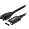AlzaPower USB-C nabíjací a dátový kábel s opletom pre Garmin Fenix, Vívoactive, Venu, Forerunner – 1 m APW-SWCHGAR5O