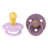 BIBS Colour okrúhle cumlíky z kaučuku 2ks - violet sky/mauve - Veľkosť 1 (0–6mesiacov)