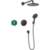 Hansgrohe Raindance S Sprchový systém s termostatickou batériou, čierny matný 27959670