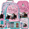 Školské tašky - BATOH MAČIATKA ŠKOLSKÝ SET 5v1 PRE DIEVČATKO (Backpack School Kitty 5in1 Sada pre dievča)