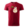 Sablio Tričko s potlačou Star Wars BB-8 s textom - červené 4XL